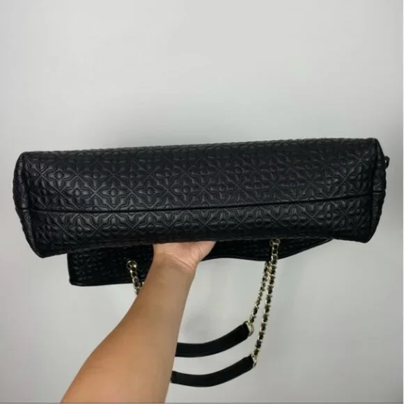 NWOT  Tory Burch Bryant Quilted Slouchy Tote Black ORIGINAL - Picture 5 of 9